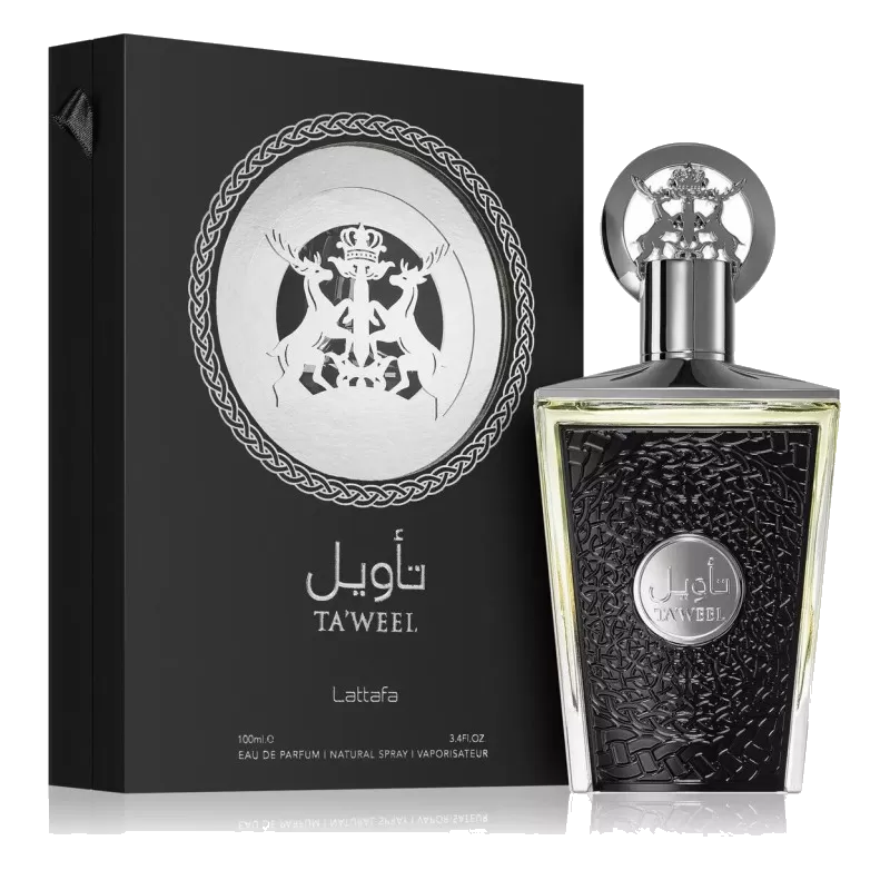 Frasco del perfume Taweel de Lattafa Perfumes de la marca Lattafa